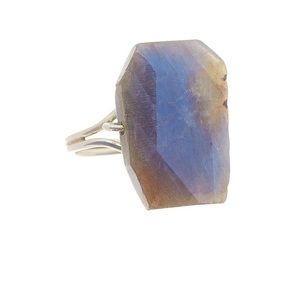 Labradorite Geode & Sterling Silver Rough …